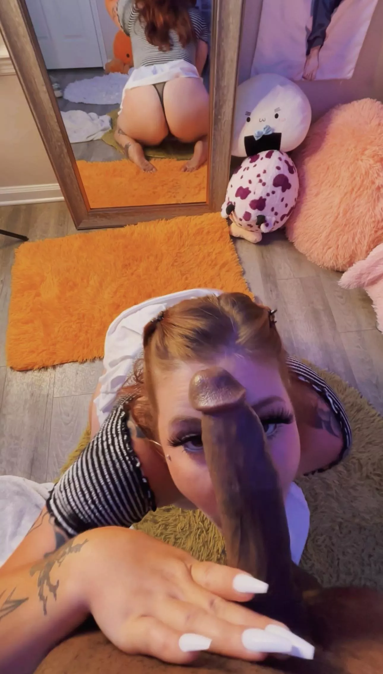 being a cuck’s hotwife is honestly my favorite 😋 he knows he can’t satisfy me like all my hung friends can.. he knows his place. getting to suck much bigger dick while he’s at work with his ring on my finger 🤭