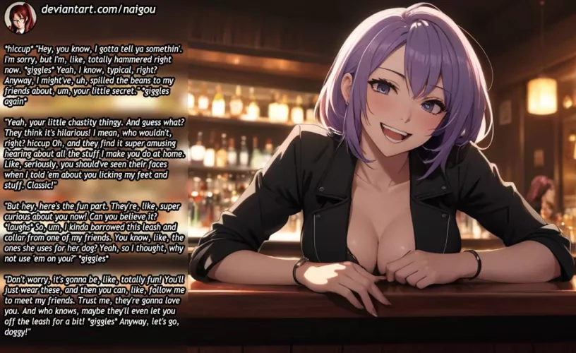 Drunken mistress told her friends part1 [femdom][chastity][keyholder][public humiliation]