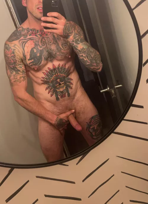 Got the tattoos. Not sure if I’m hot!