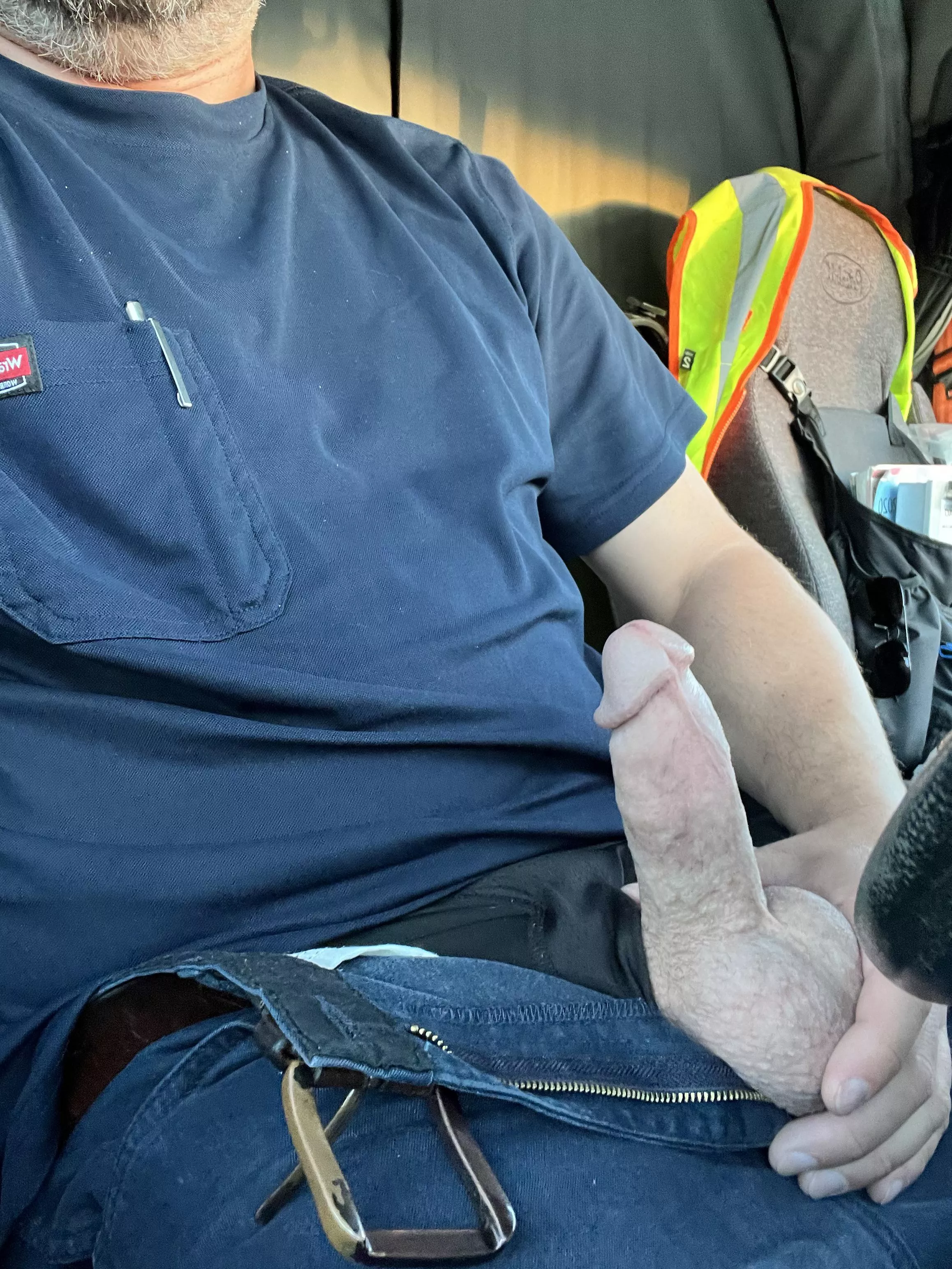 Help daddy start the shift off right? (42)