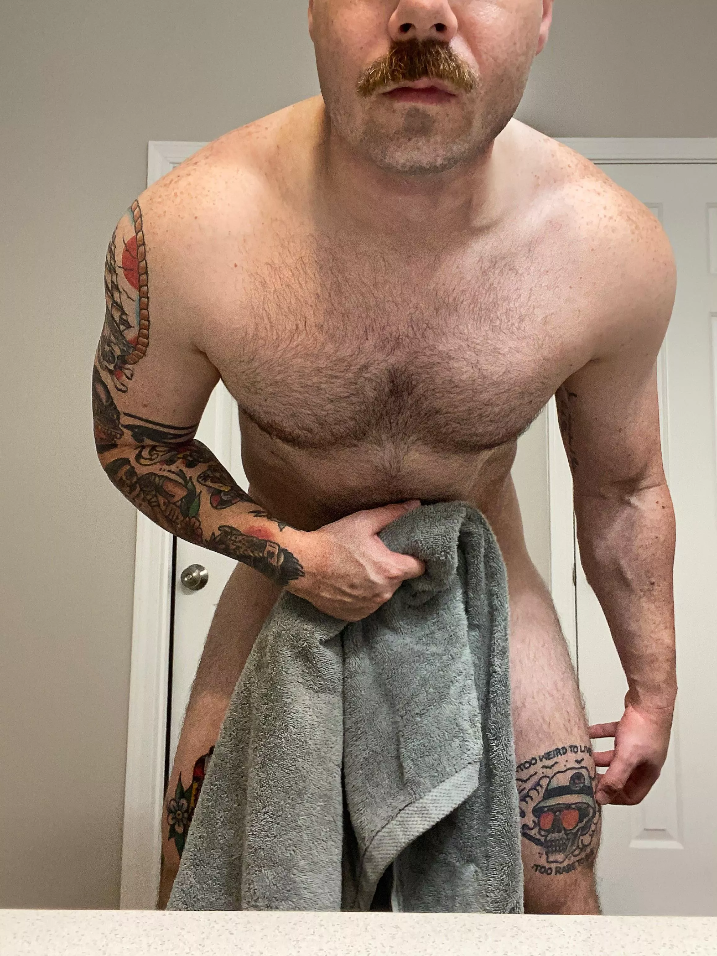 I promise if you step in this shower with me, you’ll also be covered in spit. Objections? 