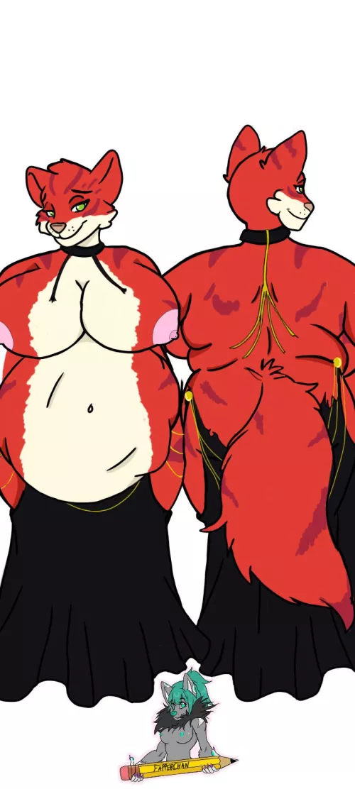 {image} kitty got a litttttle hungry at the party ;3 art by u/_fapperchan_