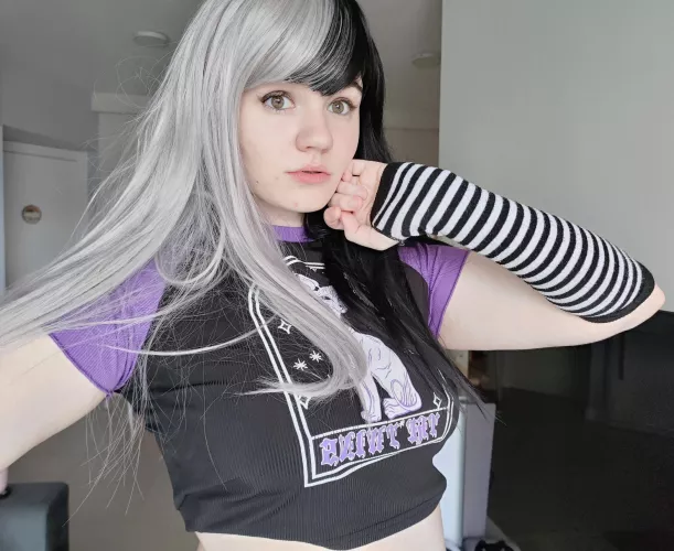 Just a cute goth girl who can show her boobies I F you ask nicely