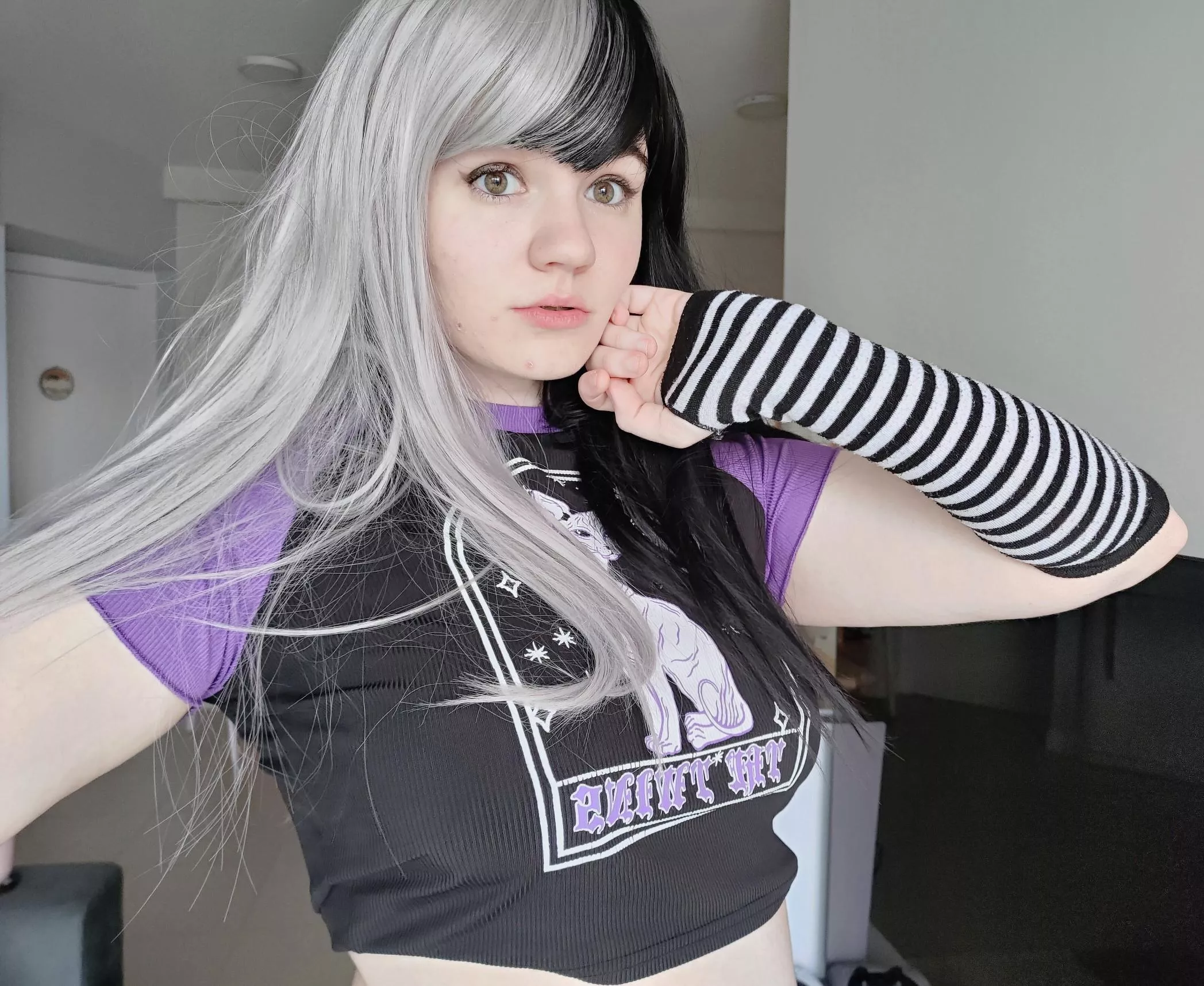 Just a cute goth girl who can show her boobies I F you ask nicely