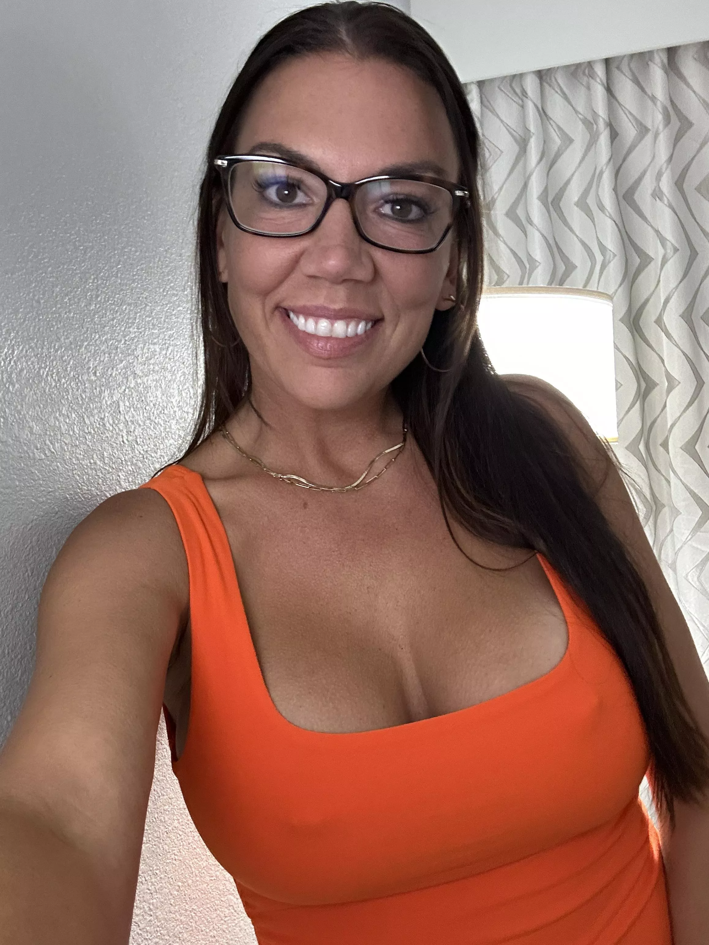 Just me trying to distract you from your work with my cleavage