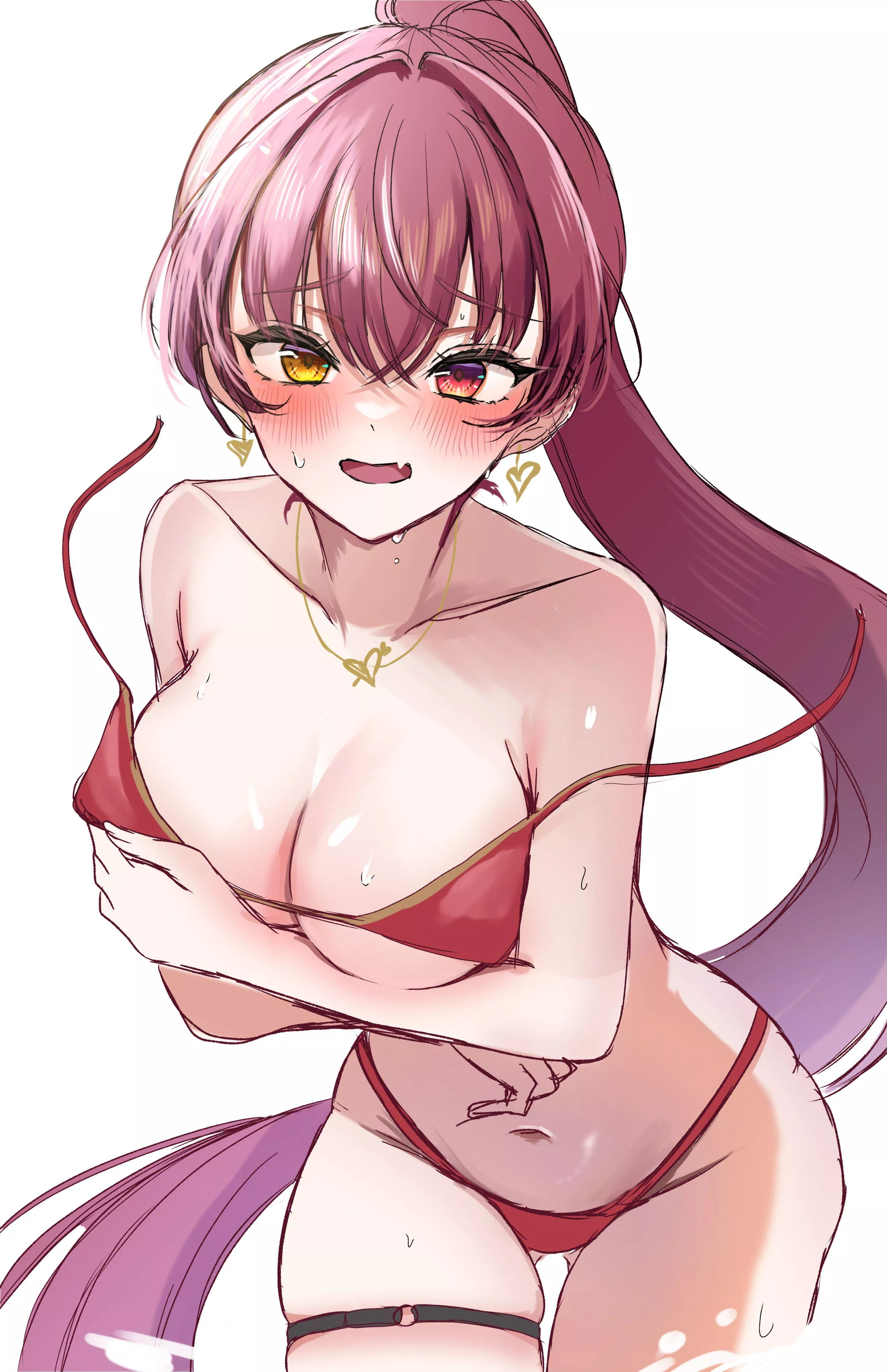 Marine's swimsuit coming off