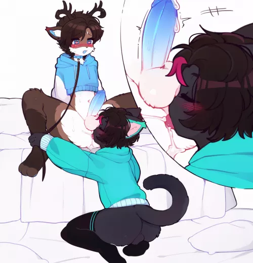 [MM] lil deer boy getting eaten out :3 (katsucoffee)