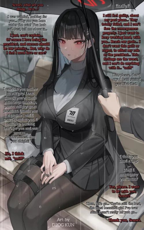 Rio Tsukatsuki, reckoner in the afternoon [#2] [Blue Archive] [Office lady] [No sex] [Crying] [Comforting] [Wholesome]