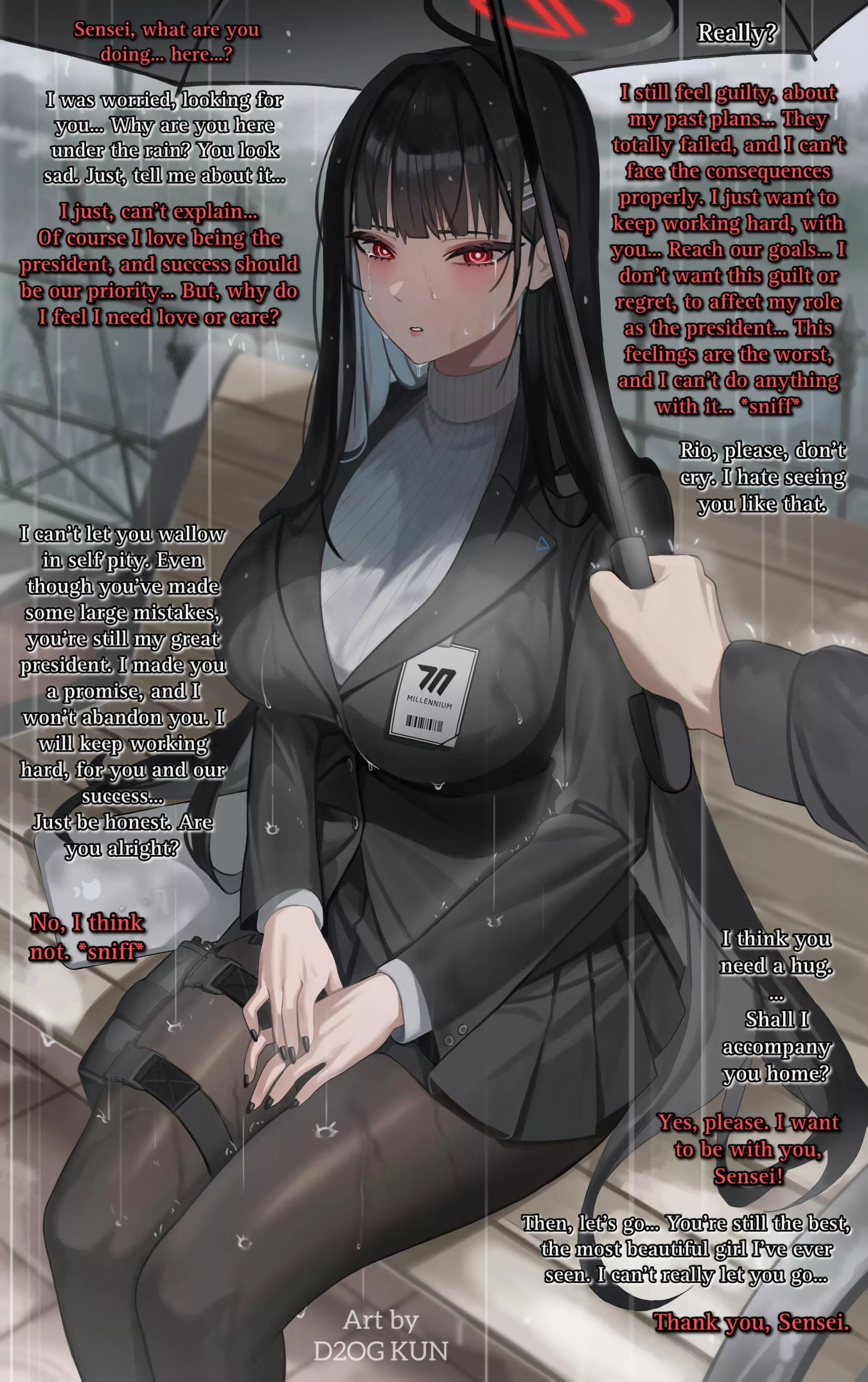 Rio Tsukatsuki, reckoner in the afternoon [#2] [Blue Archive] [Office lady] [No sex] [Crying] [Comforting] [Wholesome]