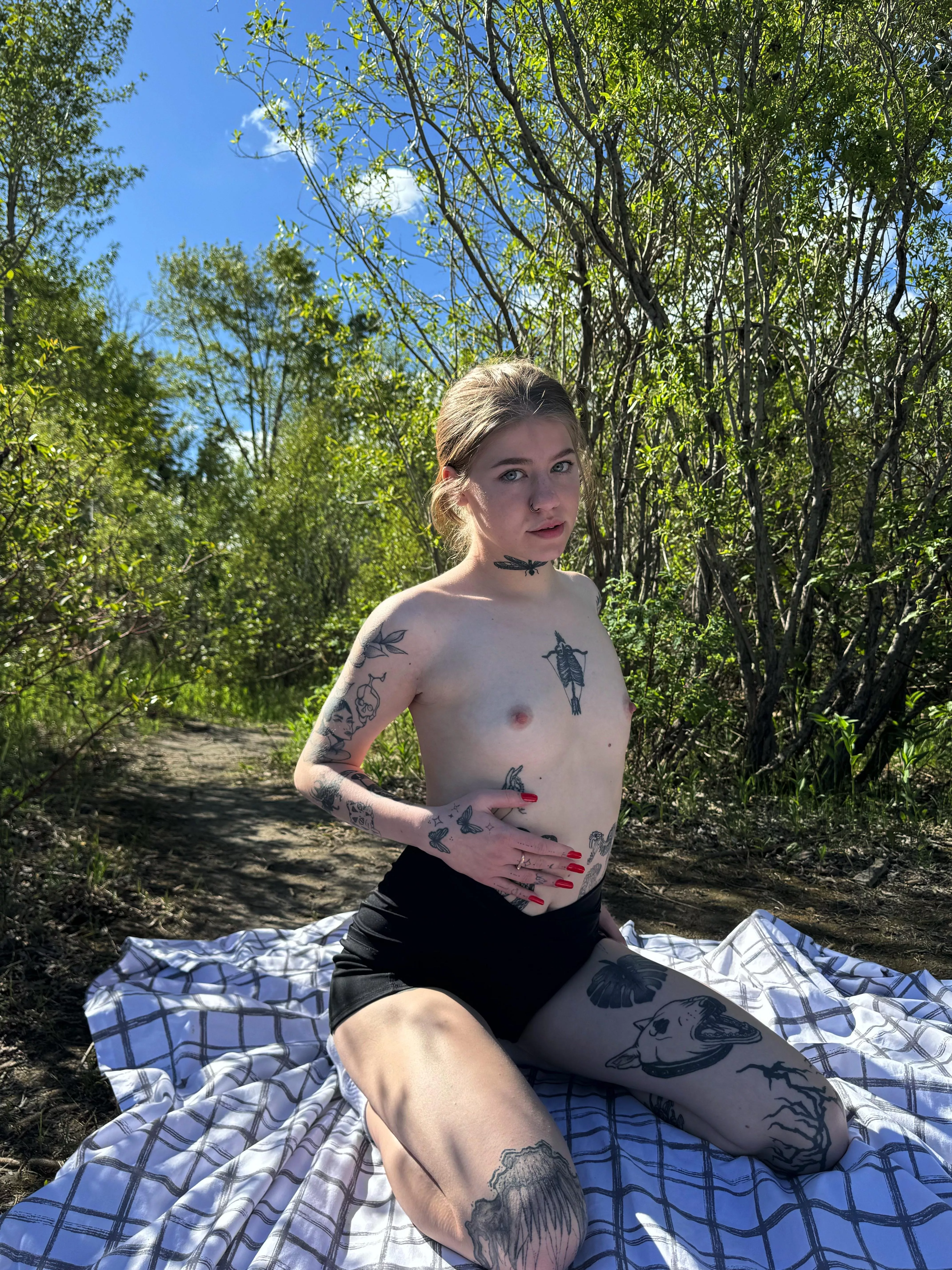 Run your hands down my body and play with my perky nipples