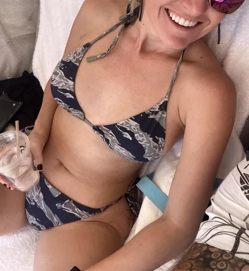 The wife is always happiest at the beach 