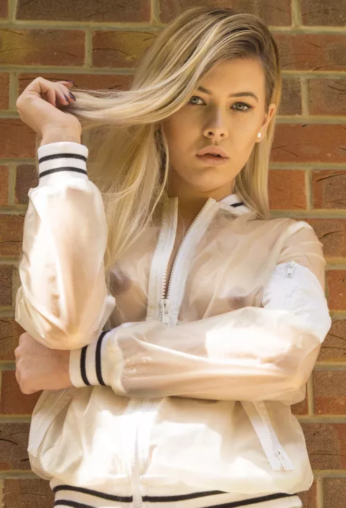 Transparent white vinyl jacket