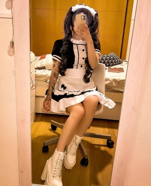 Your dirty maid ready to serve daddy
