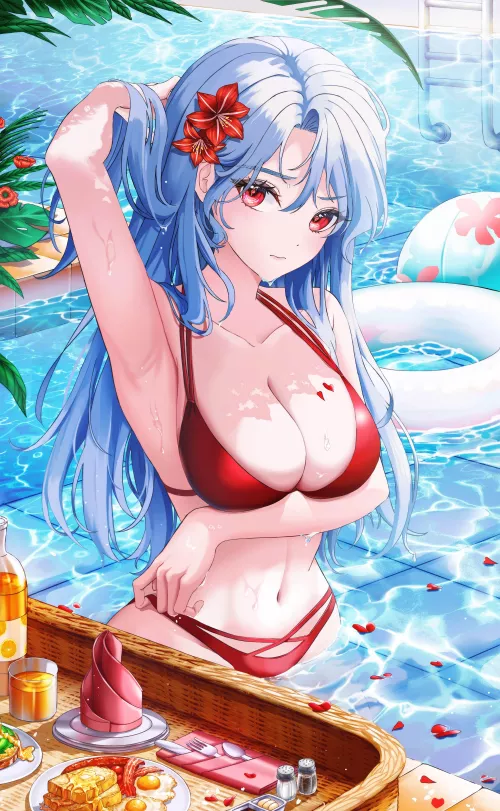 Breakfast at the pool