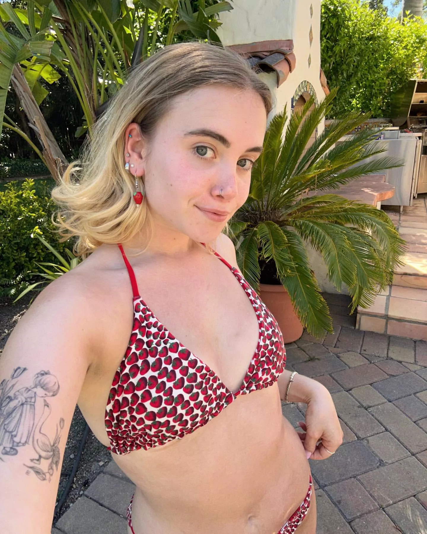 Cutie in a strawberry bikini