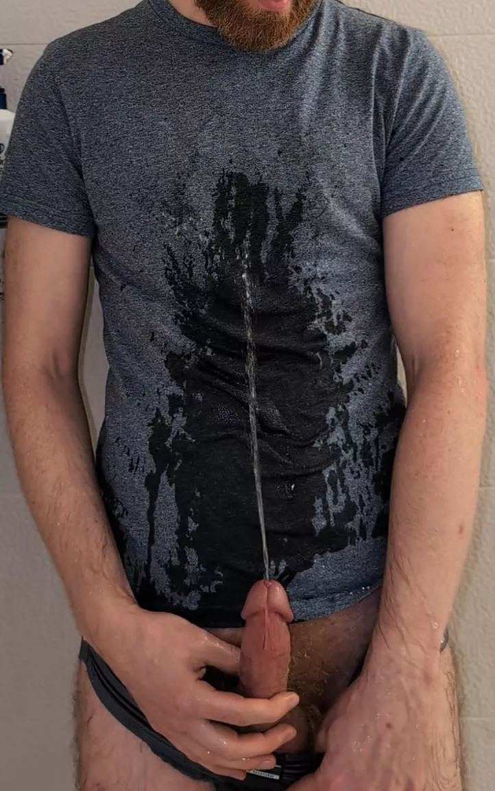 Getting ready for the wet t-shirt contest