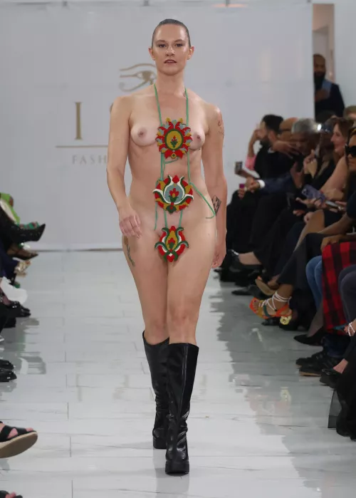 Isis Fashion Awards 2024 (Nude Accessory Runway Catwalk Show) Emily Jo