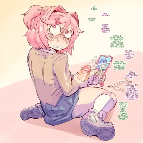 Natsuki got caught (Artist: box chan)