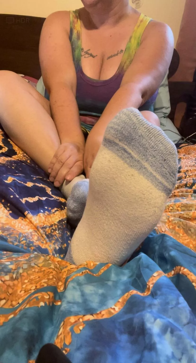 [Selling] Ever been smothered by a mom’s big stinky socked feet? Lets check that off your bucket list 😏💕