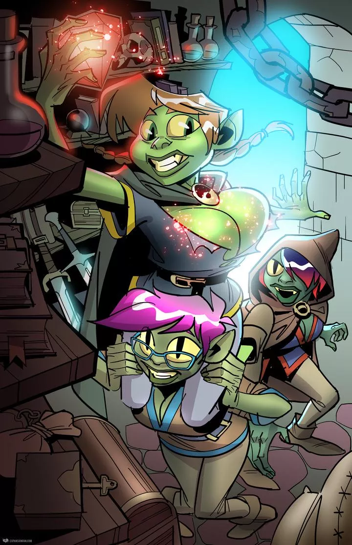 She Needs to Get Something Off Her Chest! (BE, clothes ripping, goblin girl)