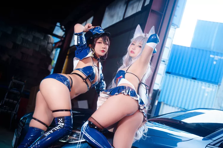 Shinano & Baltimore Race Queens by Yura & Nyao