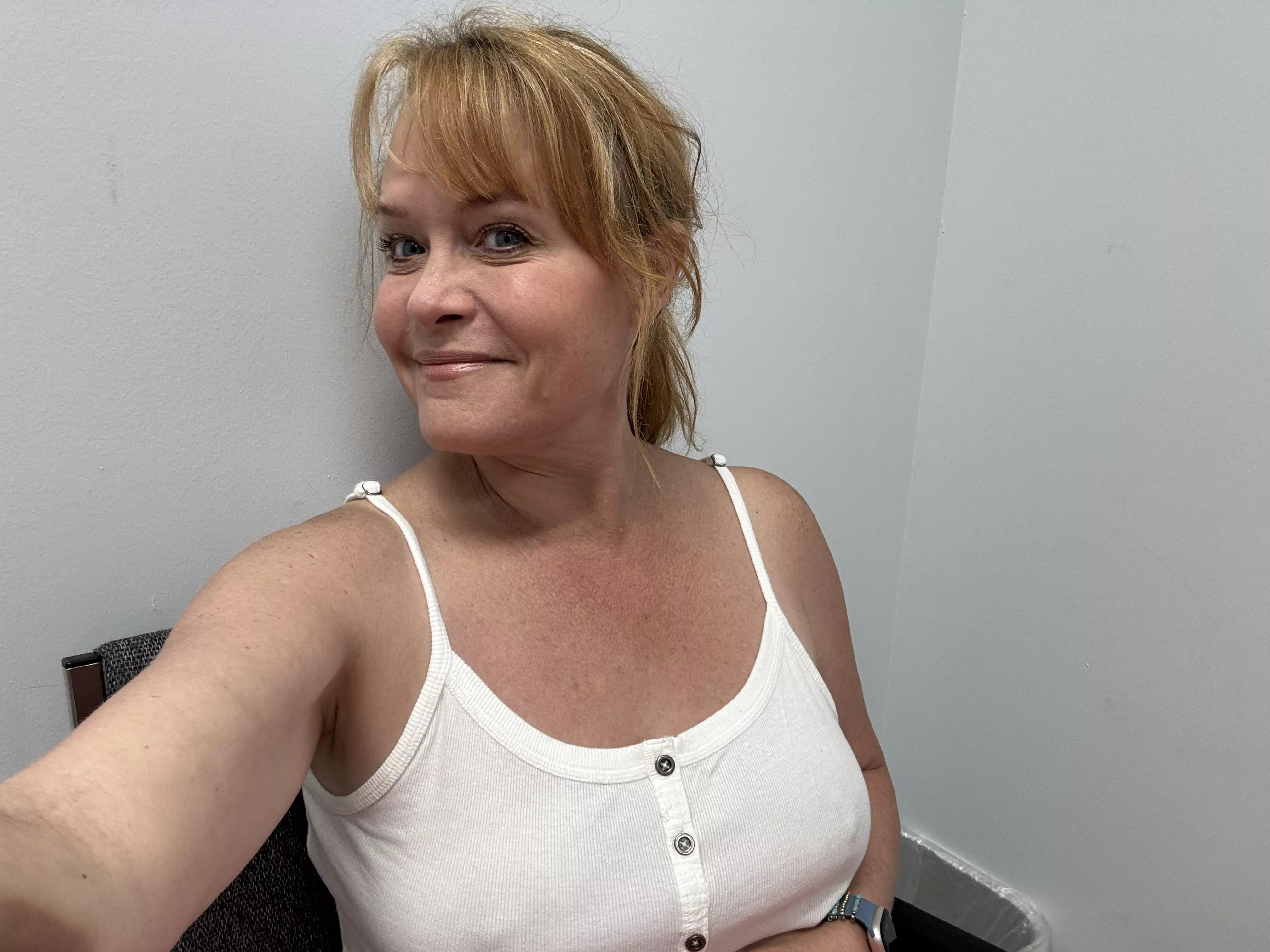 The doctor definitely noticed my pokies. I caught her glancing at them three times, and she was a bit tongue-tied, and hot!