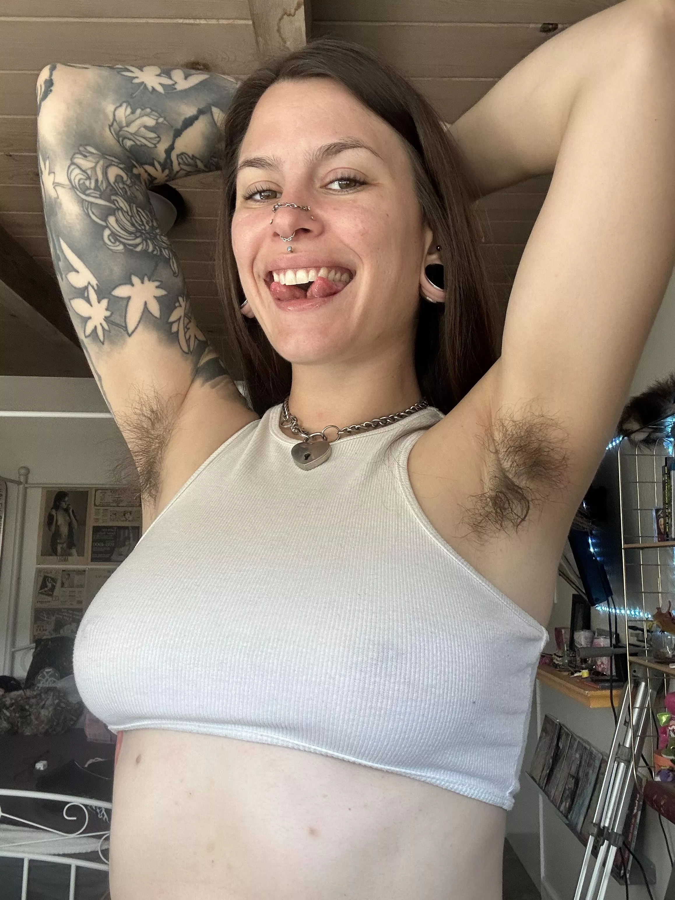 They are long, bushy, and a bit sweaty