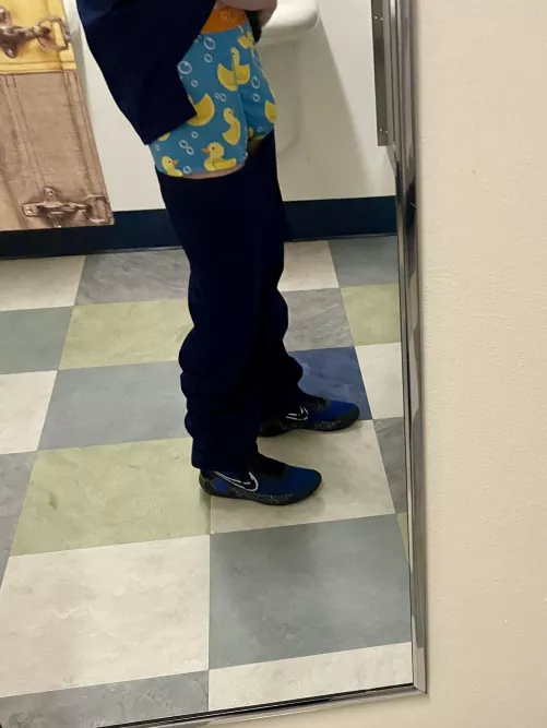 Took this risky pic in the bathroom at work