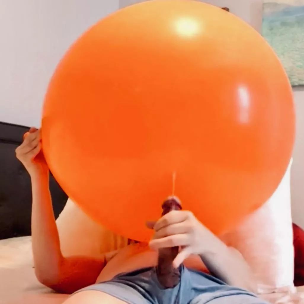 Will you clean my cum off of my big balloon? 😏