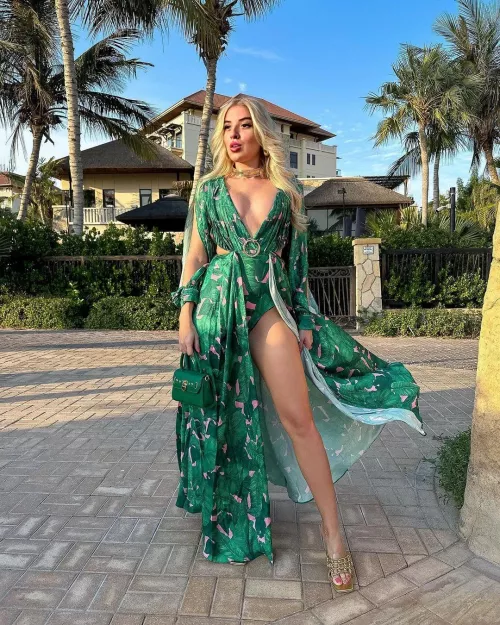 Emerald Blossom Dress