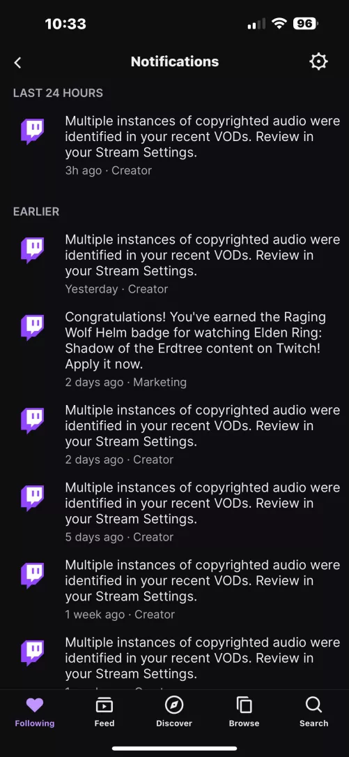 I keep getting these notifications. I have it turned off to where no copyrighted music or emotes play in Fortnite. I don’t understand