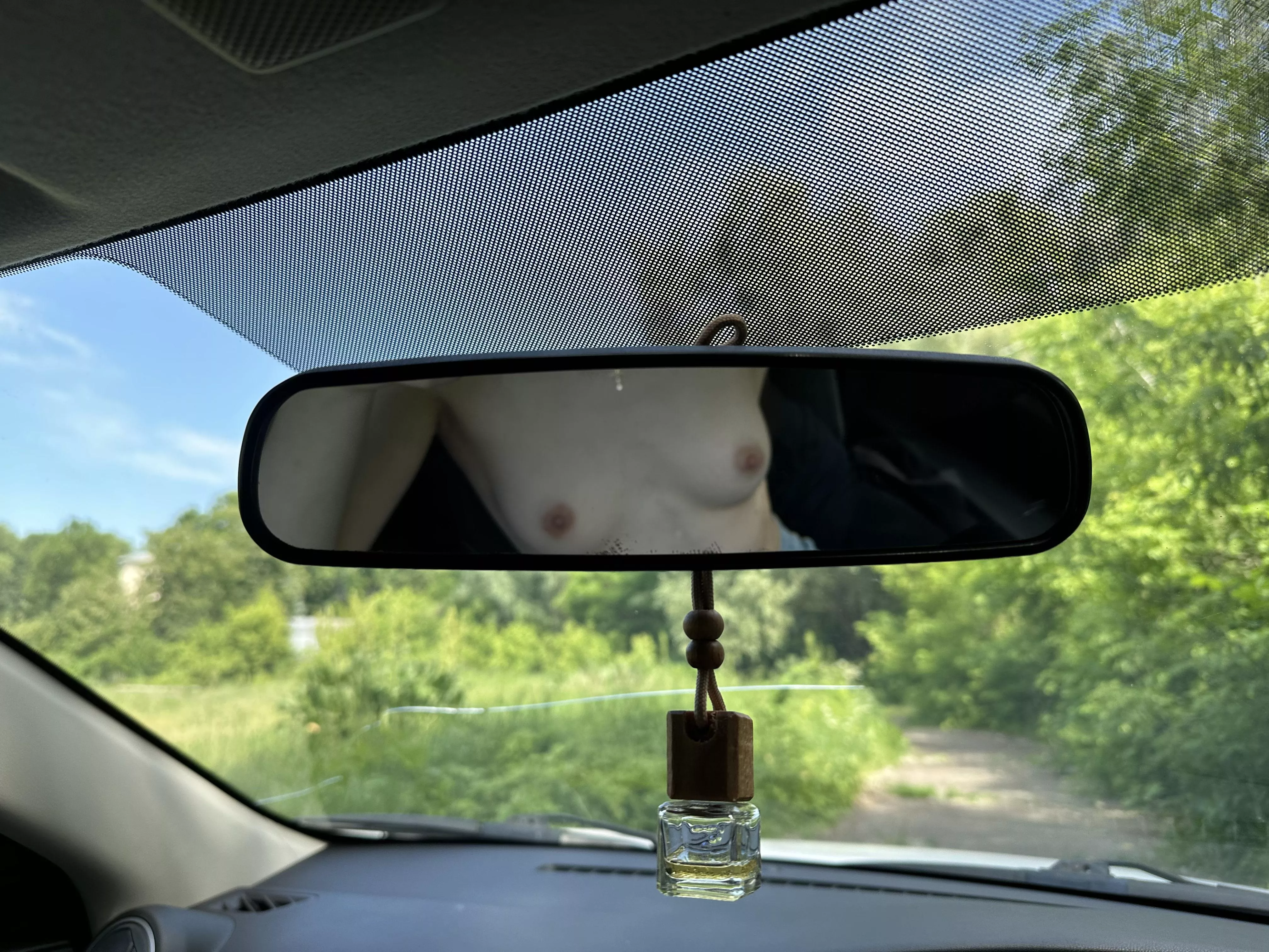 I turned my rear view mirror into a front view mirror