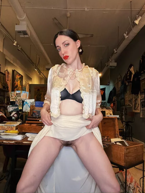 Just a little peek of bush...I never have anything under my skirts