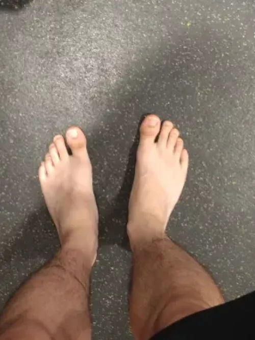 Just got done working out at the gym. What you wanna do with these feet? 