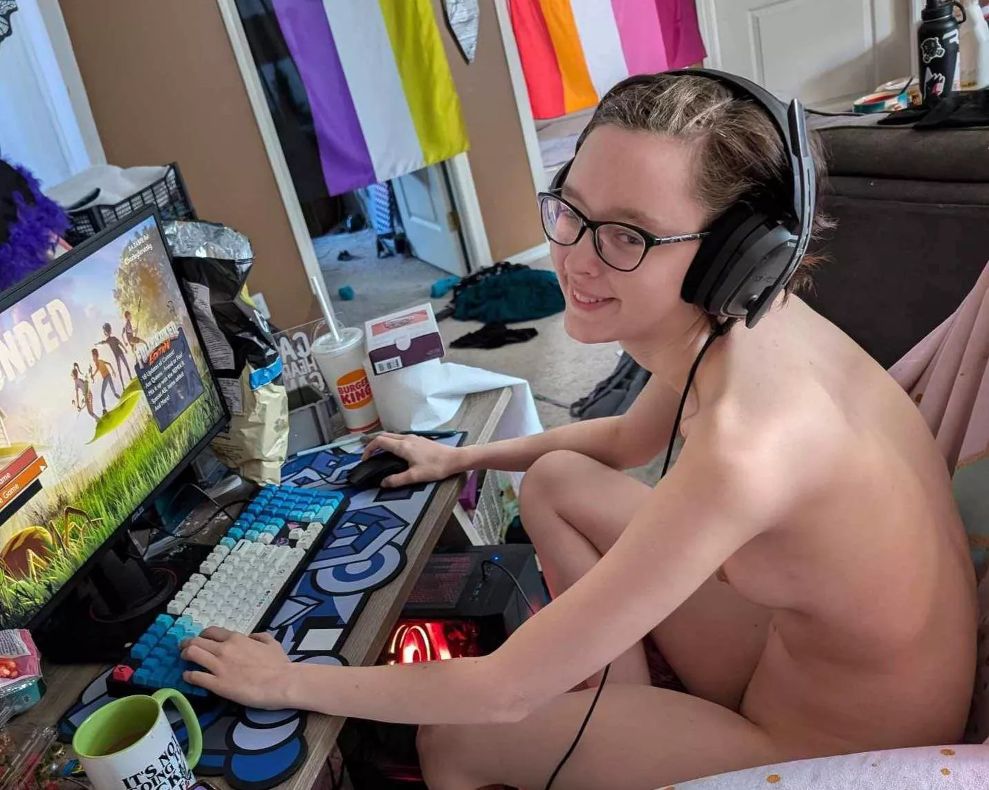 My beautiful nerd being nerdy 