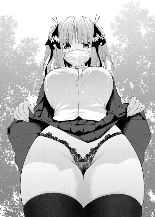 Nino Lifting Up Her Skirt Showing Off Her Lingerie (Quintessential Quintuplets)