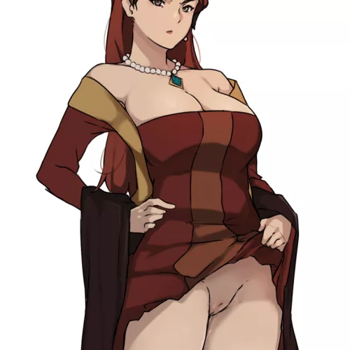 What's under a noble woman's skirt? Hilda's happy to show you!