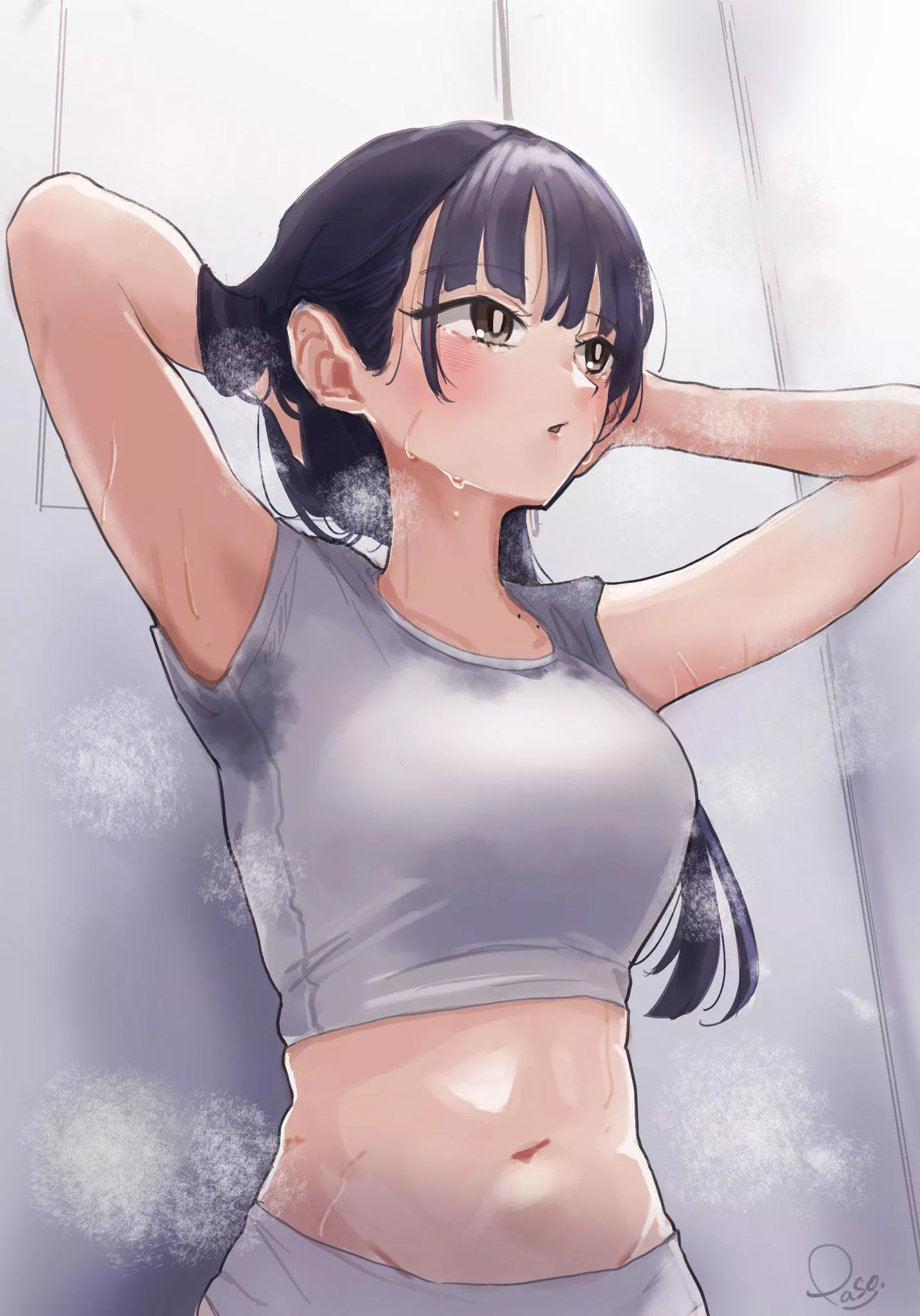 Anna Yamada Sweating In The Steam Room 