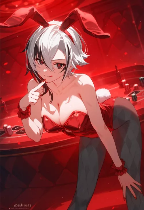 Casino Bunny Arlecchino [Genshin Impact]