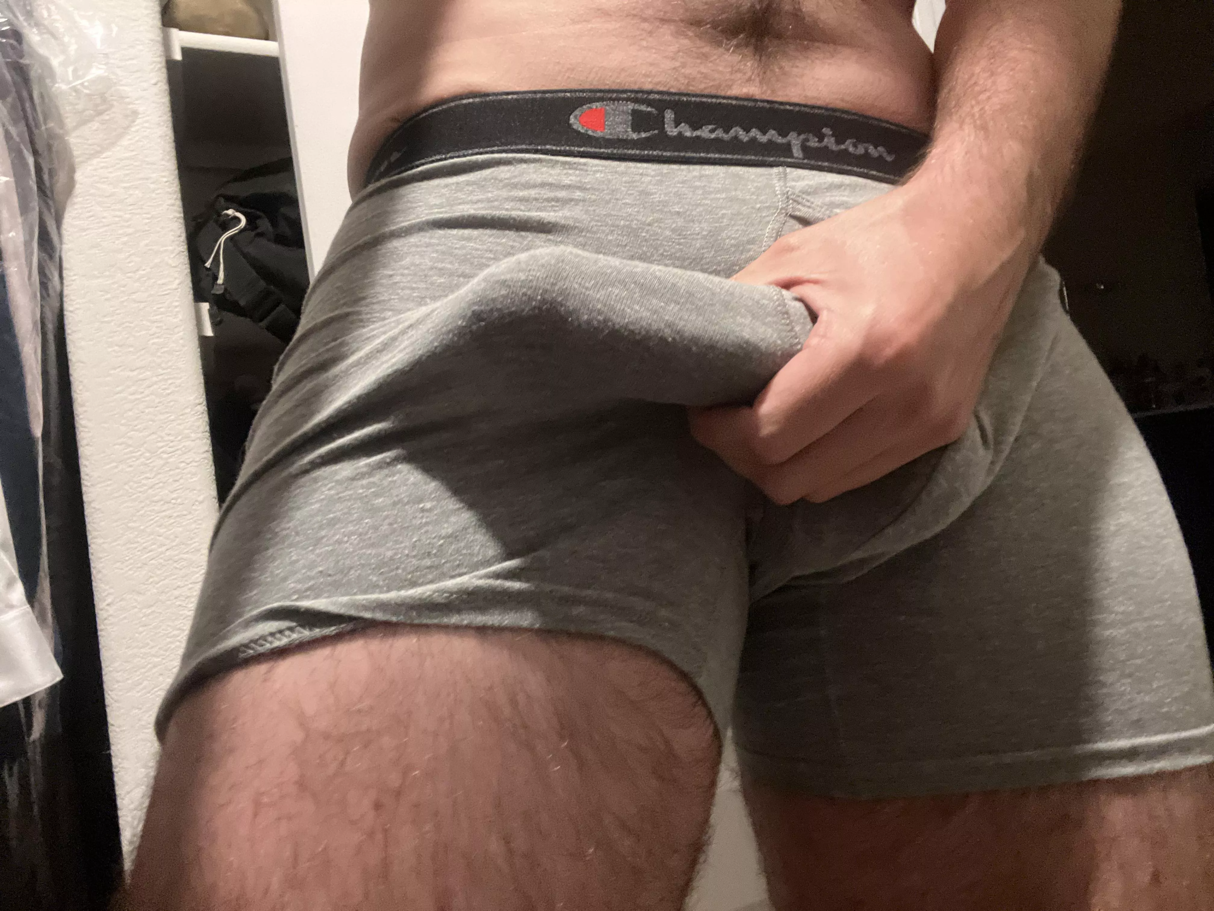 Daddy wanted to show off his huge bulge