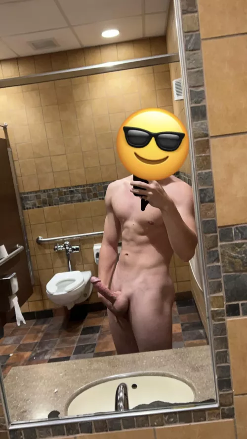 Happy Friday! Had to celebrate by getting the is pic at work. Btw there were others in the bathroom lol but don’t care ;)