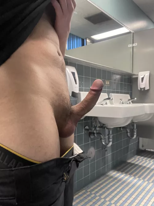 Taking out my Chinese cock in public. Like what you see? 