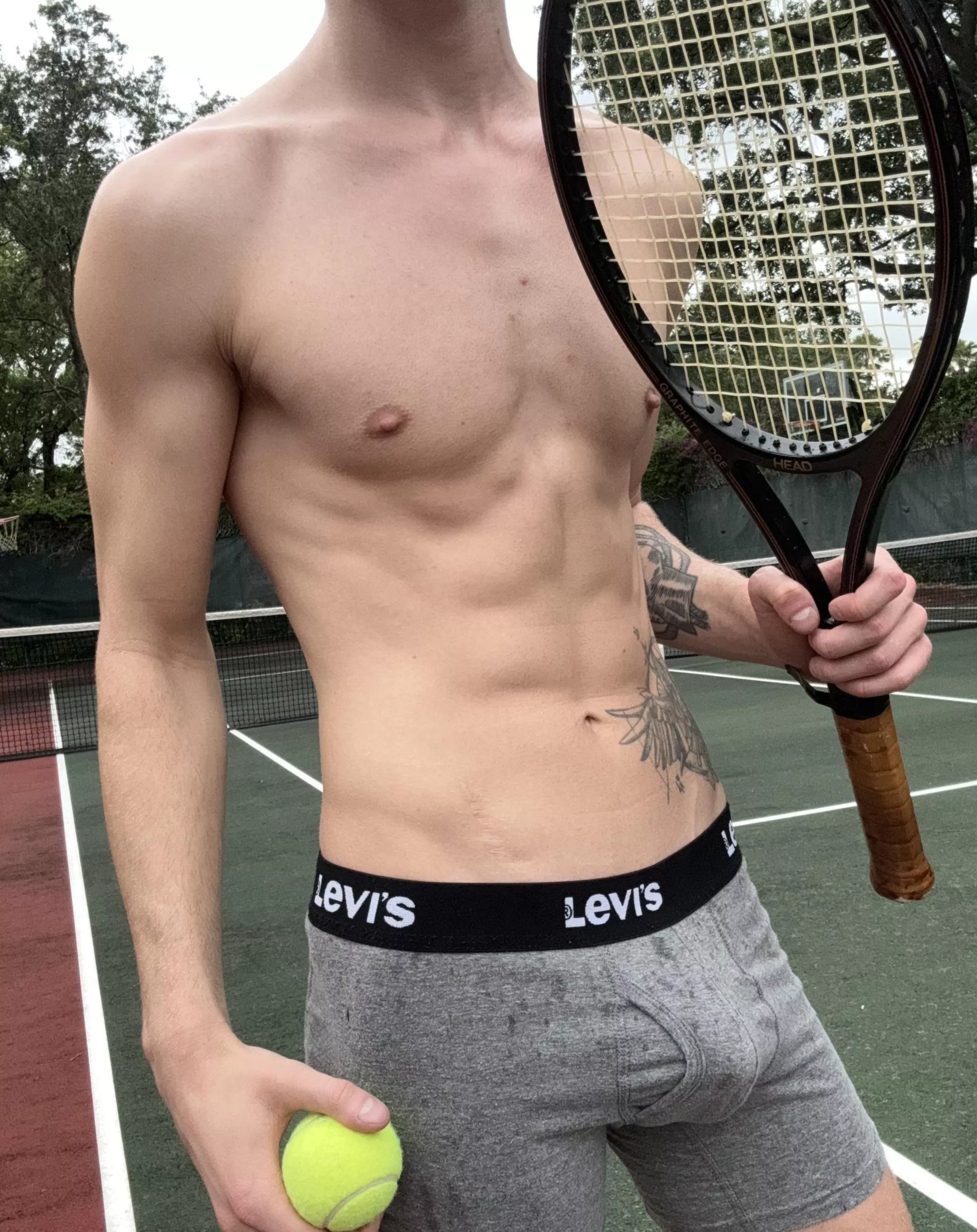 Tennis makes hard my penis