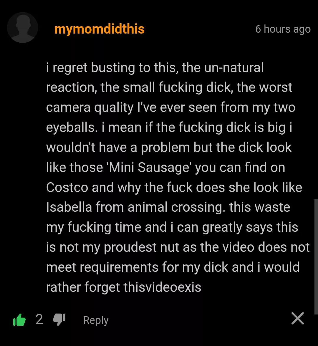 video does not meet requirements 