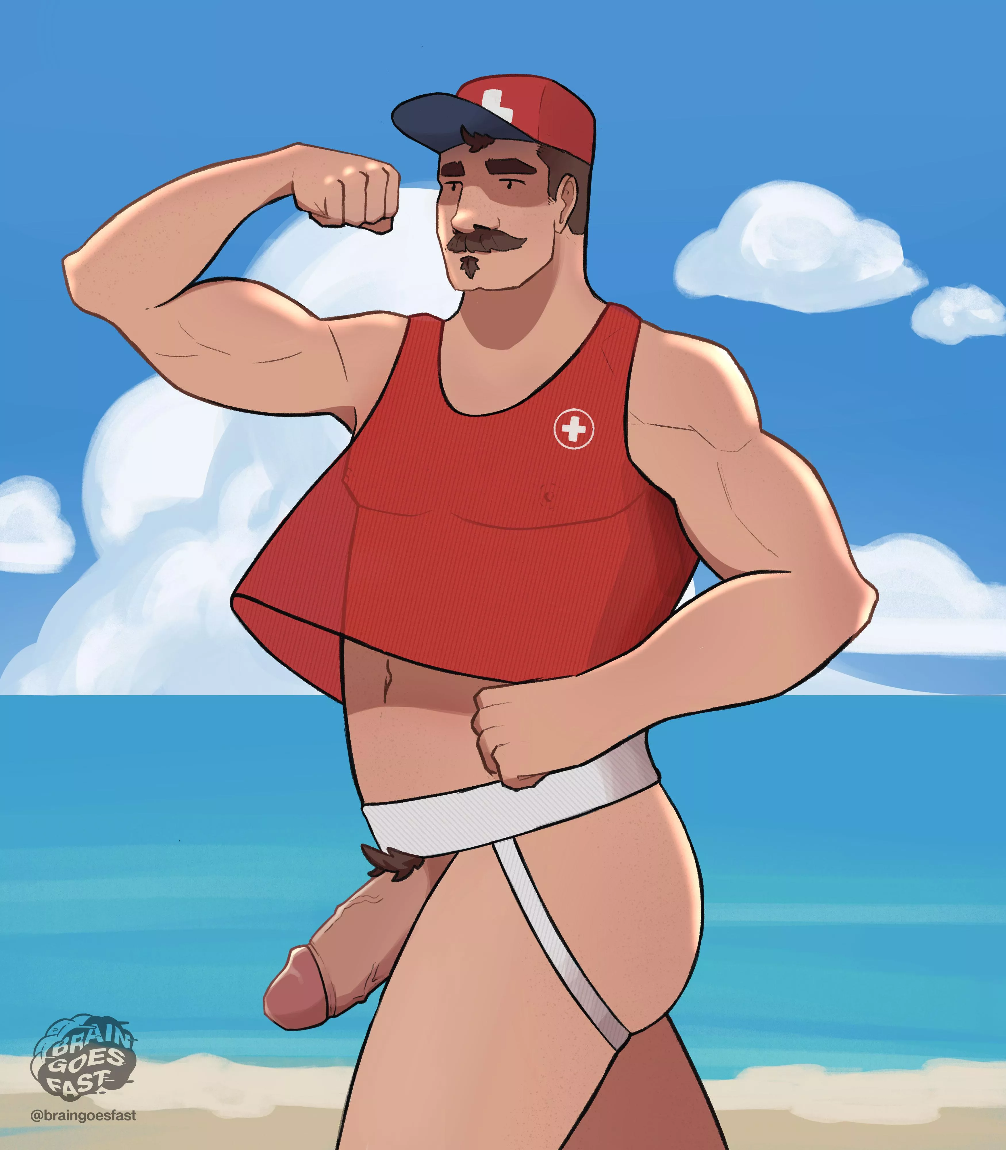 Anyone need a lifeguard? (Artist me @braingoesfast)