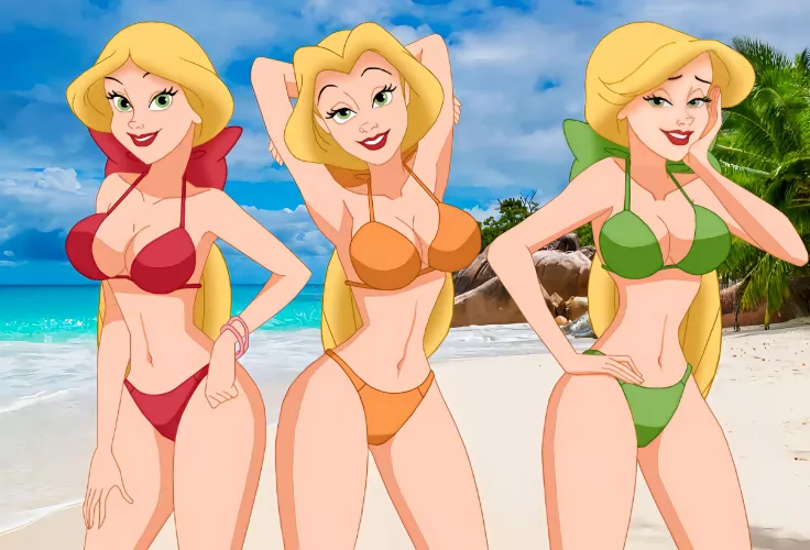 Bimbettes at the beach (Carlshocker) [Beauty and the Beast]