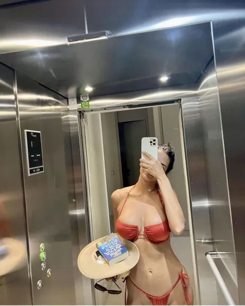 Esha Gupta in red bikini