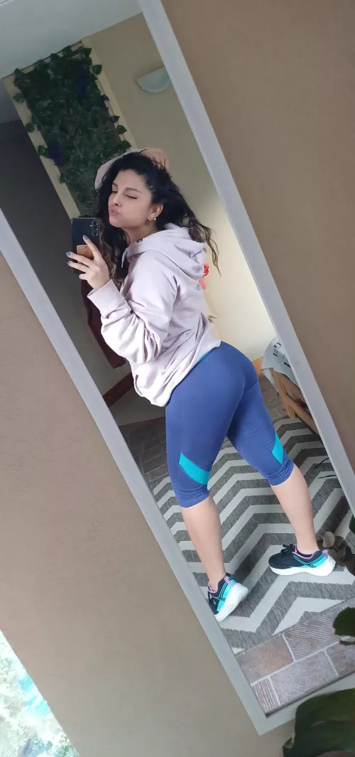 Fit check before going to the Yoga class