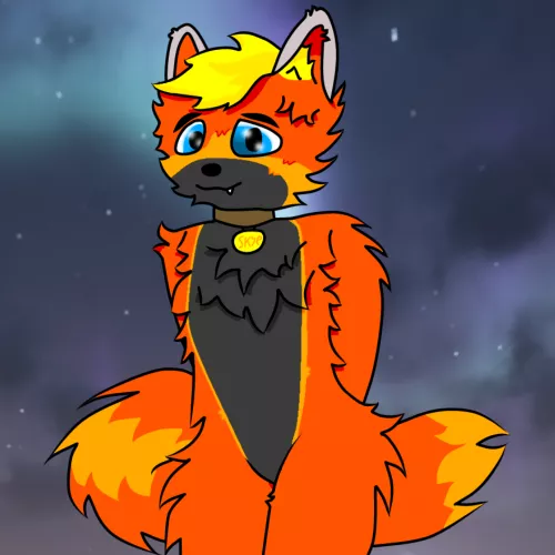 My first full body drawing of my Fursona, Skye! [Art by me]