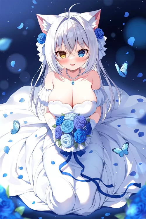 Aina in a wedding dress (Mauve)